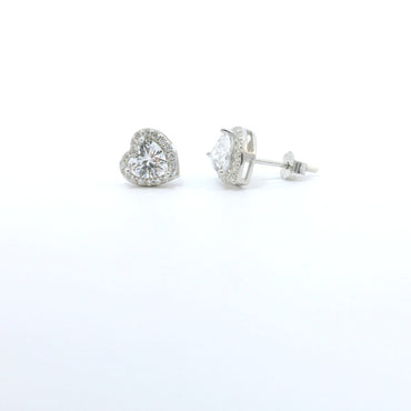 Sterling Silver with Heart Cubic Zirconia image 1