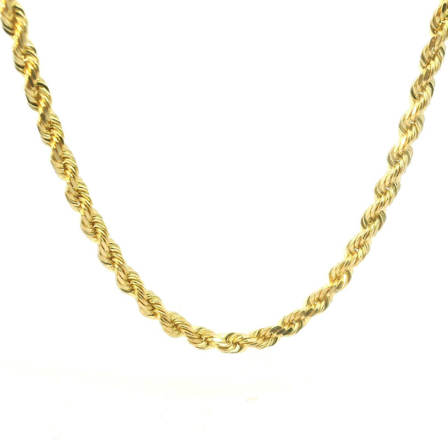 10K Gold Solid Rope Chain 18 inches 3.0mm