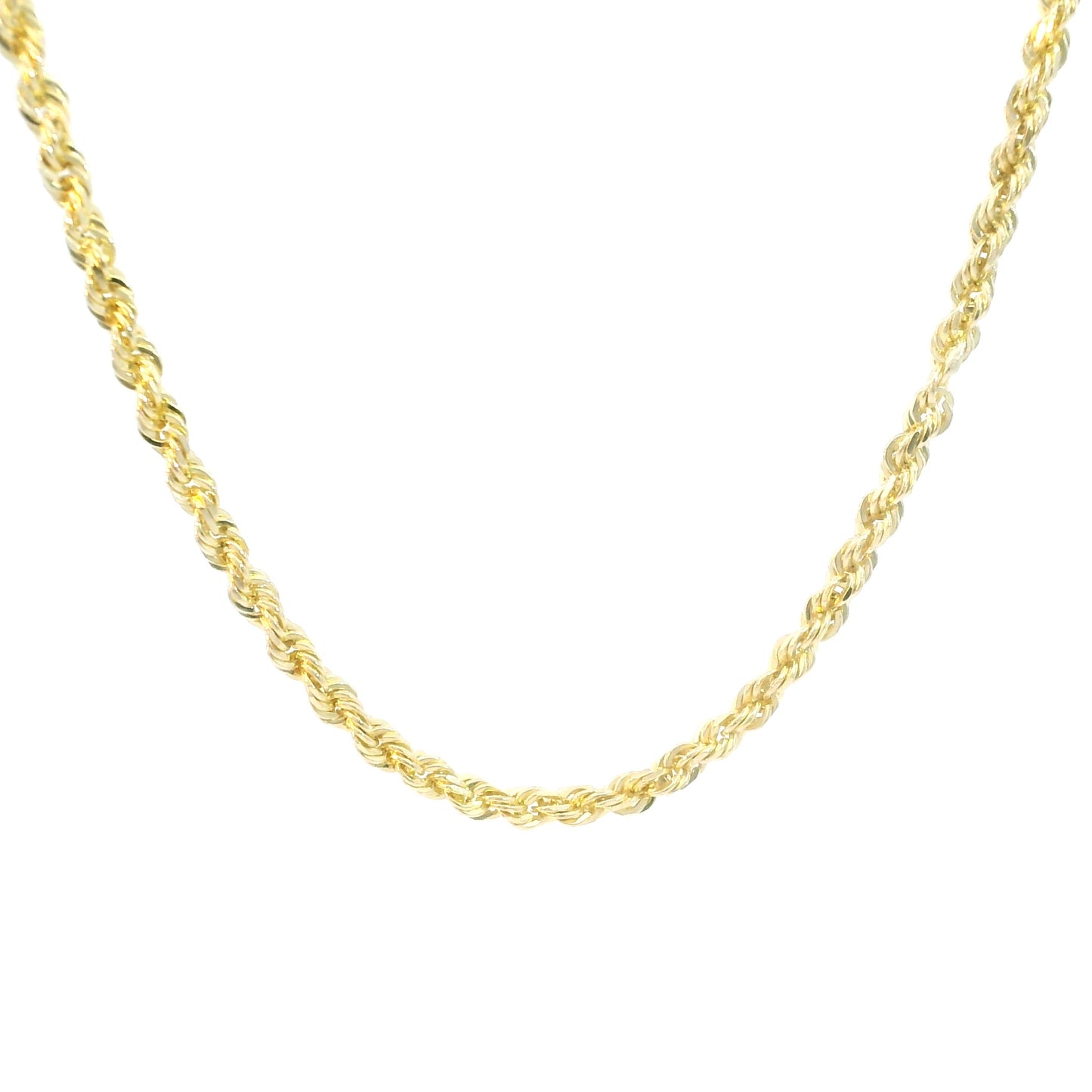 10K Gold Solid Rope Chain 18 inches 2.5mm