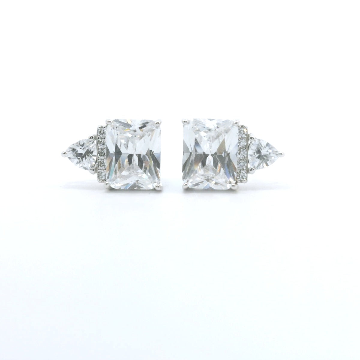 Sterling Silver with Elegant Crystalline Cubic Zirconia Earrings image 0
