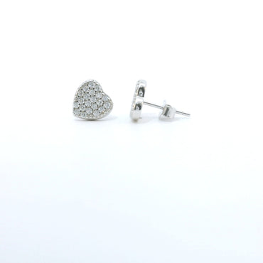 Sterling Silver with Heart Cubic Moissanite image 1