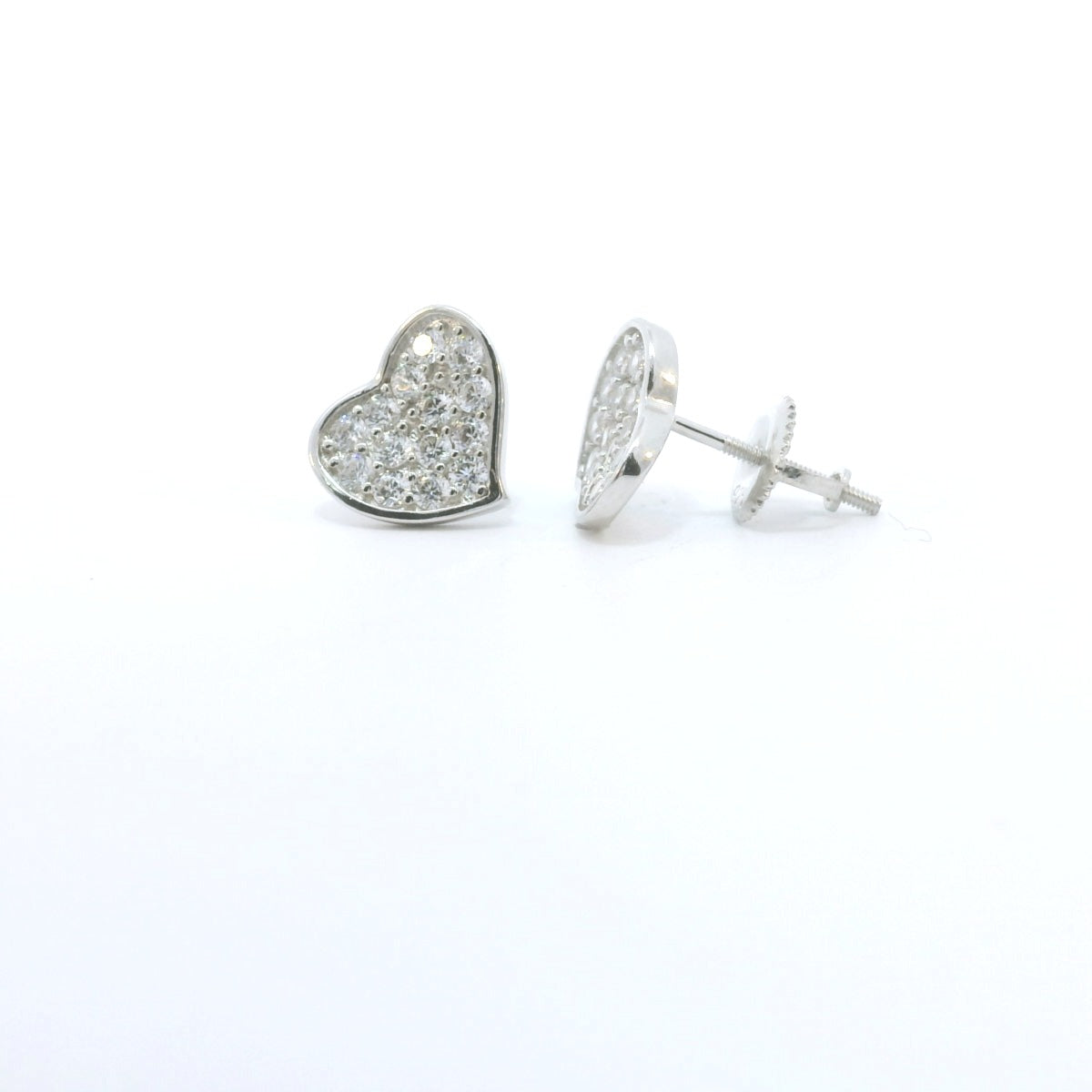 Sterling Silver with Heart Elegant Cubic Zicornia image 2
