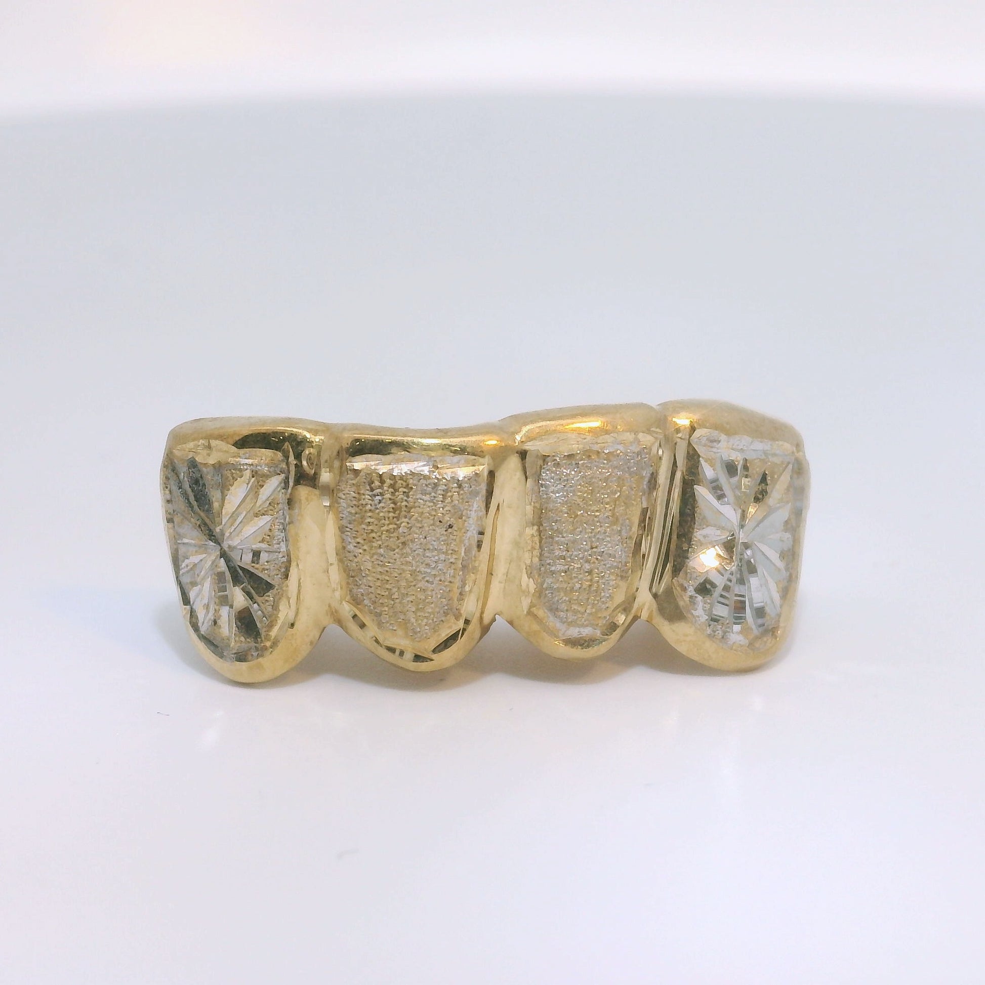 Diamond Cut with Diamond Dust 10K Grillz image 0