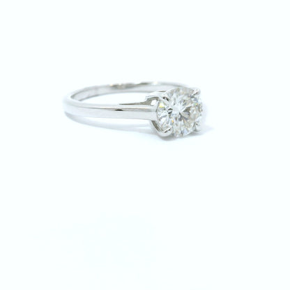 Sterling Silver with Round Brilliant Moissanite CTW 1 CTW image 1