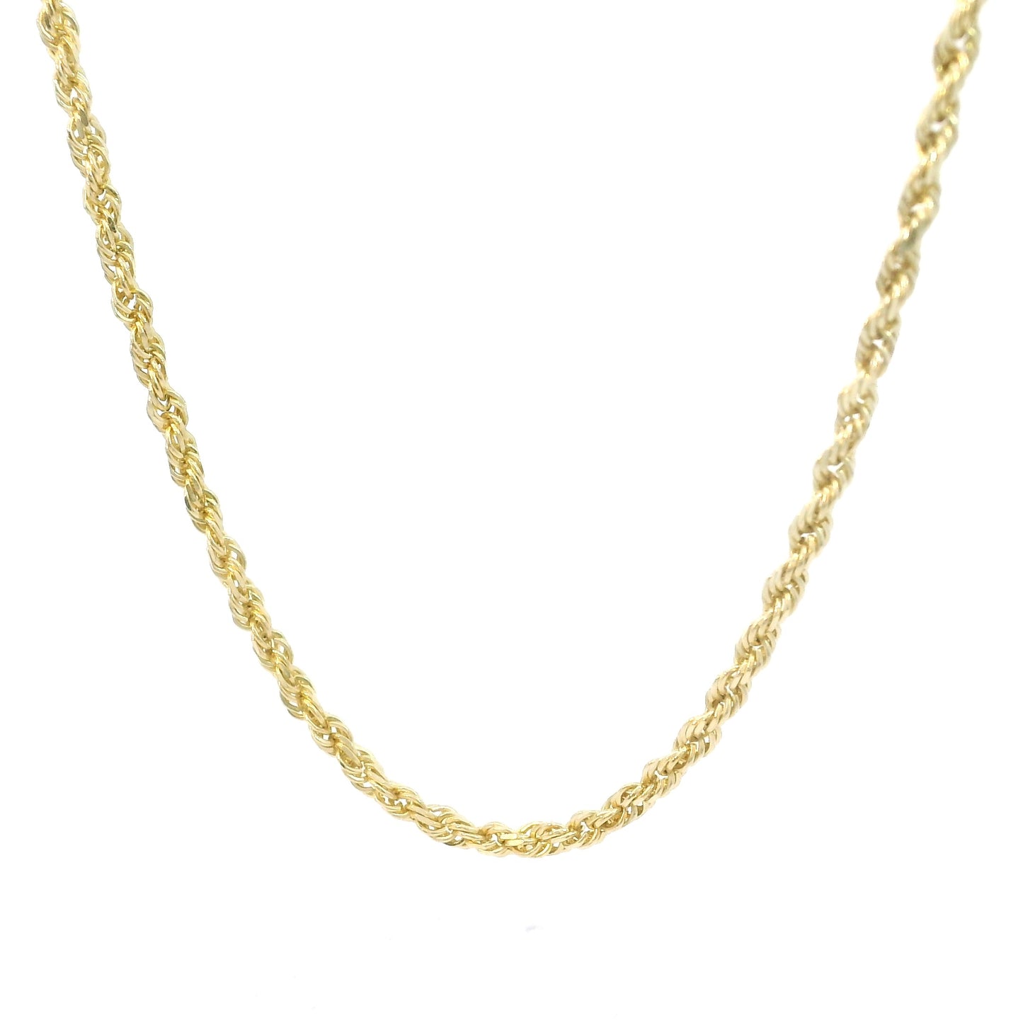 10K Gold Solid Rope Chain 18 inches 3.0mm
