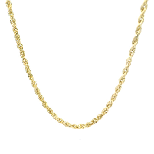 10K Gold Solid Rope Chain 18 inches 3.0mm