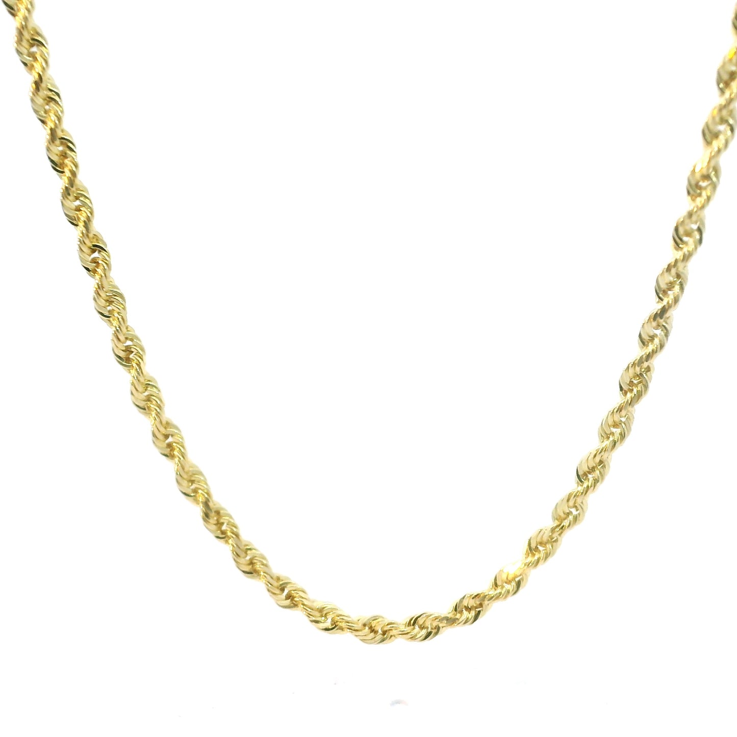 10K Gold Solid Rope Chain 24 inches 2.5mm