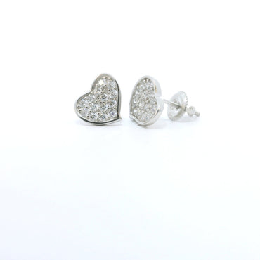 Sterling Silver with Heart Elegant Cubic Zicornia image 1