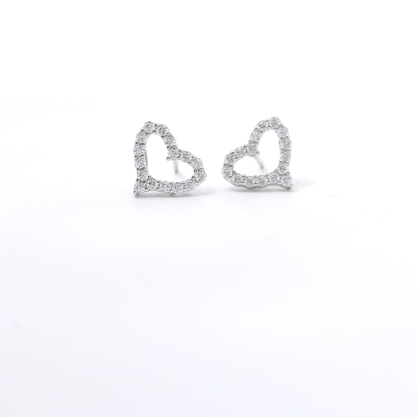 Sterling Silver with Heart Elegant Earrings image 0
