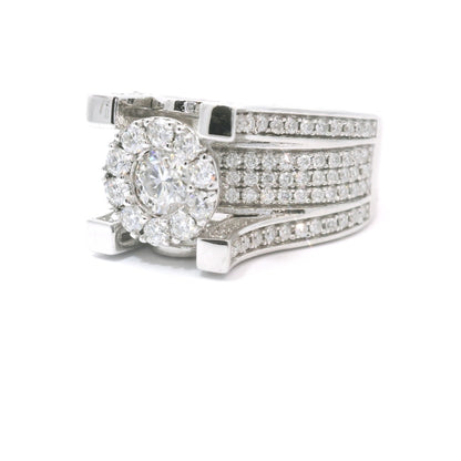 Sterling Silver with Round Brilliant Moissanite CTW 2.07 image 2