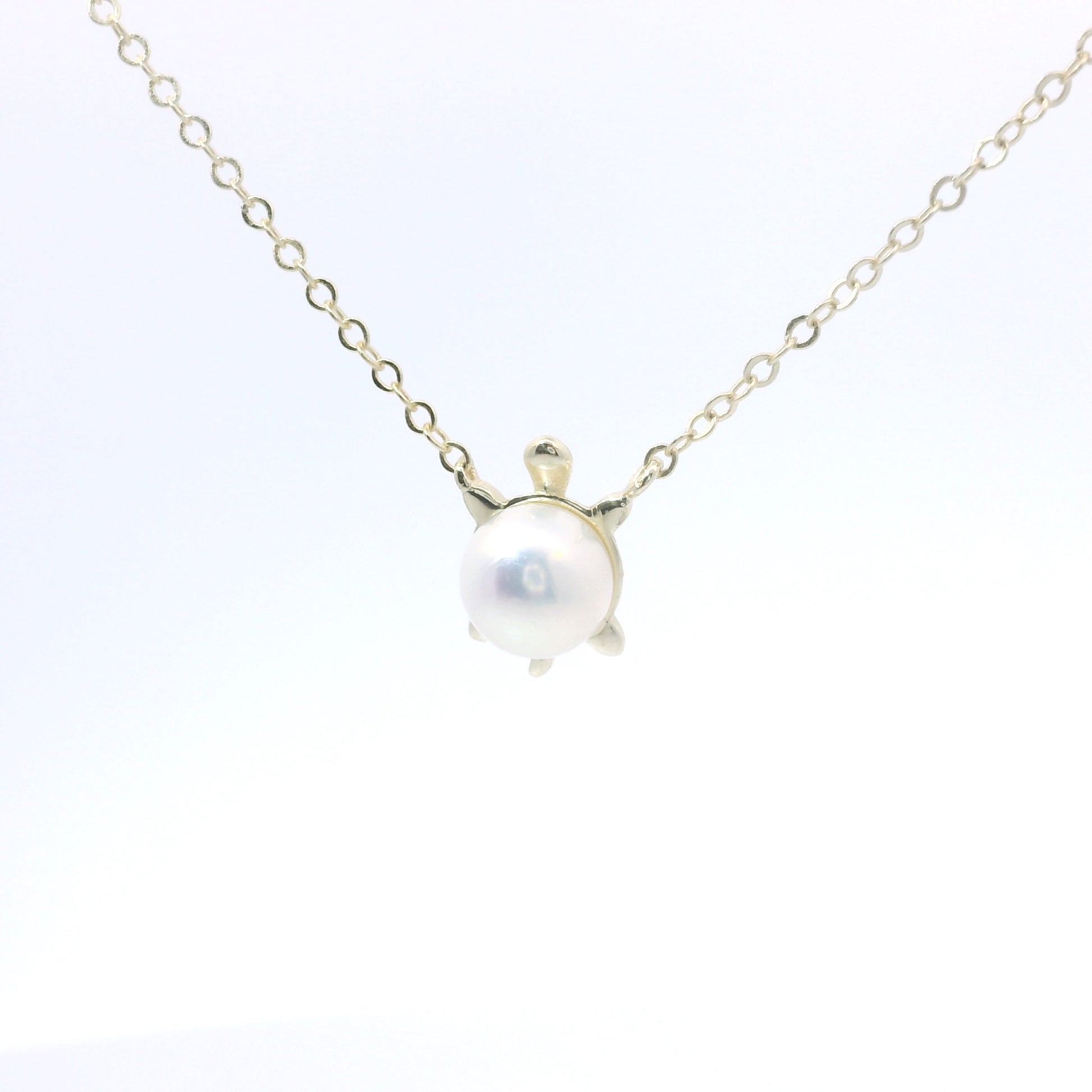 Sterling Silver with Freshwater Peal Turtle Pendant image 2